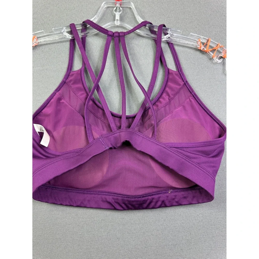 Victoria Sport Victorias Secret Purple Strappy Cage Back‎ Mesh Sports Bra Small